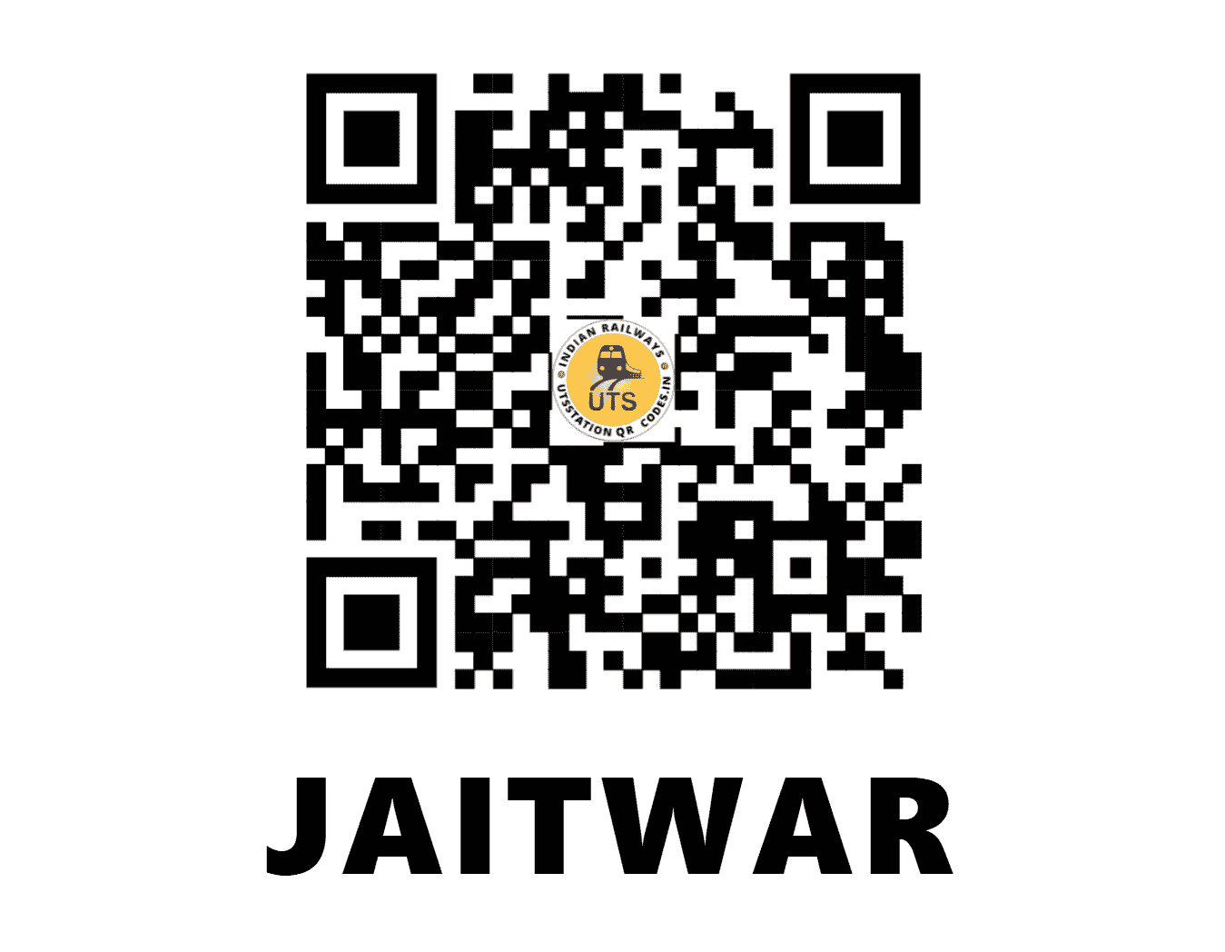 UTS QR Code for JAITWAR - JTW (WC - MADHYA PRADESH)